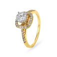 Dazzling 18 Karat Rose Gold And Diamond Cluster Ring 