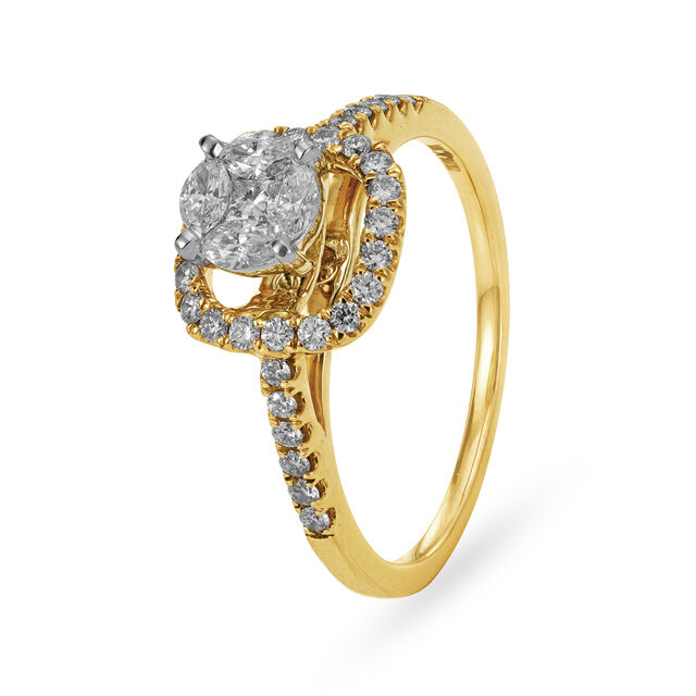 Dazzling 18 Karat Rose Gold And Diamond Cluster Ring 