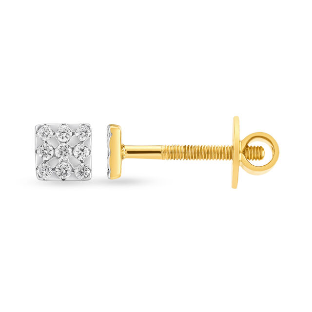 Contemporary Navaratna Diamond Stud Earrings 2