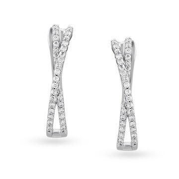 Sparkling Diamond Hoop Earrings