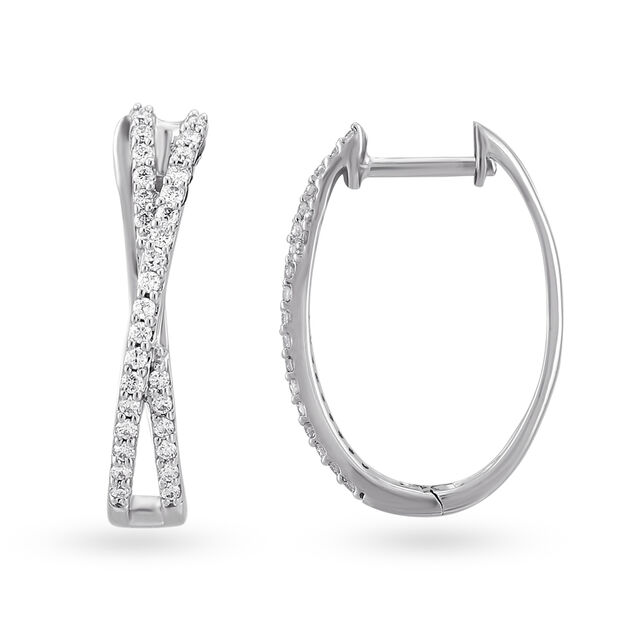 Sparkling Diamond Hoop Earrings 2