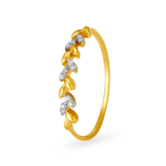 Whimsical Vine Diamond Finger Ring