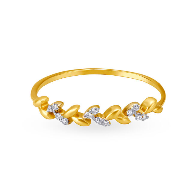 Whimsical Vine Diamond Finger Ring