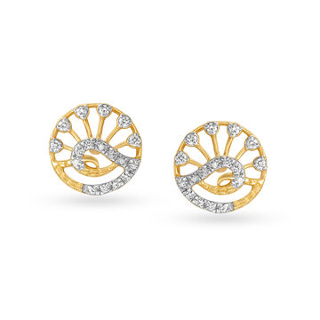 Charming Round Diamond Stud Earrings