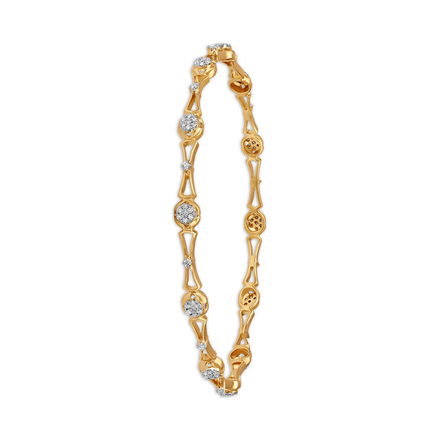 Bewitching Floral Pattern Diamond Bangle 2