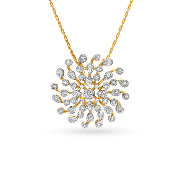 Fancy Floral Diamond Pendant 
