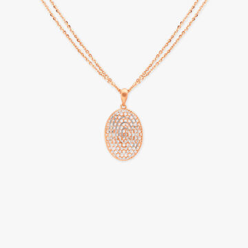Twin Gold Pendant with Chain