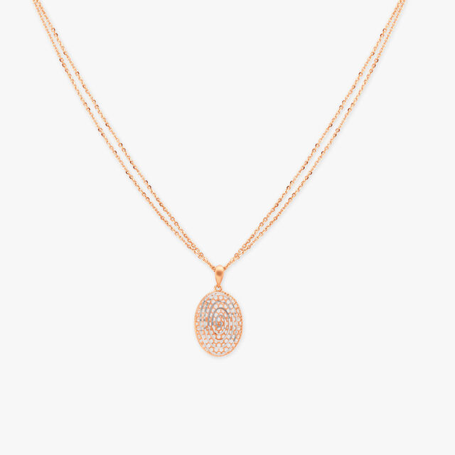 Twin Gold Pendant with Chain