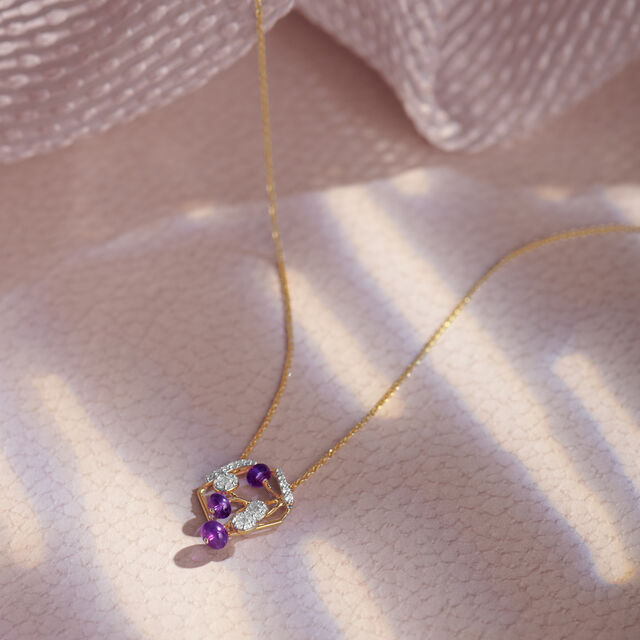 Lilac Mist Pendant with Chain