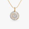 Clean Radial Diamond Pendant and Earrings Set 3