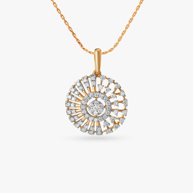 Clean Radial Diamond Pendant and Earrings Set 3