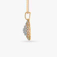 Clean Radial Diamond Pendant and Earrings Set 4