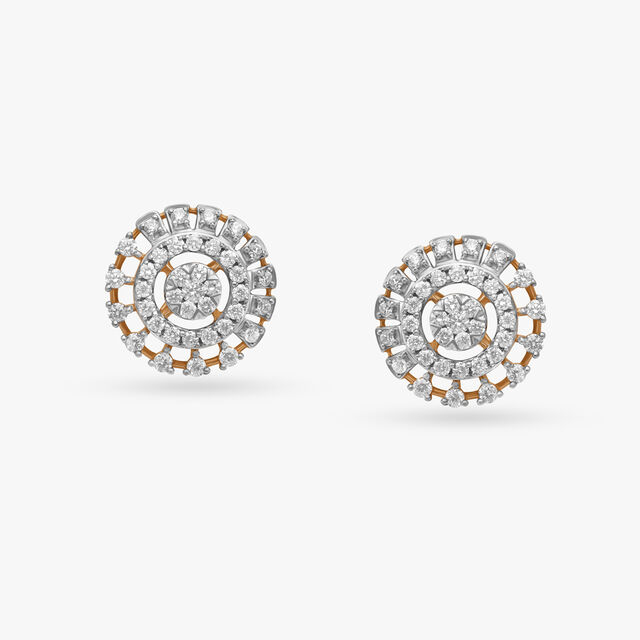 Clean Radial Diamond Pendant and Earrings Set 5