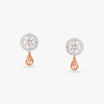 Floral Delight Diamond Drop Earrings