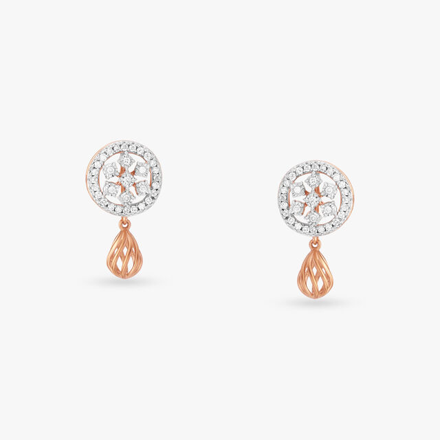 Floral Delight Diamond Drop Earrings 