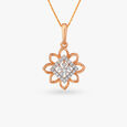 Petal Diamond Pendant and Earrings Set 2