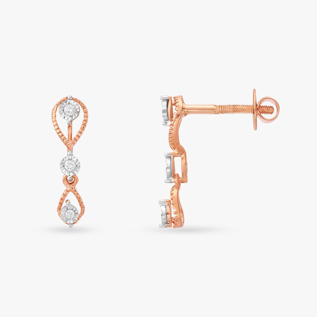 Luminous Cascade Diamond Drop Earrings 2