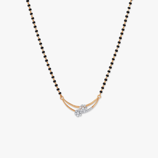 Floral Arc Diamond Mangalsutra 