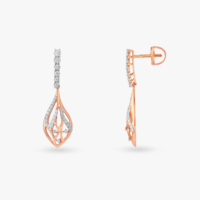 Contemporary Diamond Drop Earrings 2