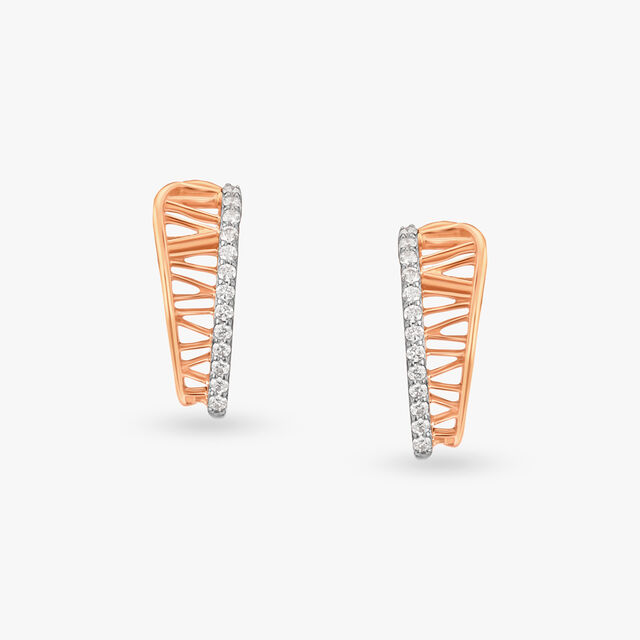 Chronicles Of Elegance Diamond Hoop Earrings 3