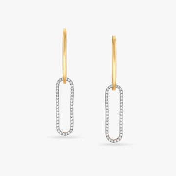Sleek Diamond Drop Earrings