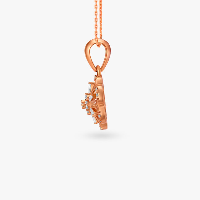 Gleaming Bloom Diamond Pendant 4