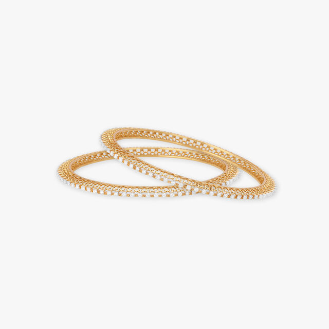Geometric Diamond Bangles 