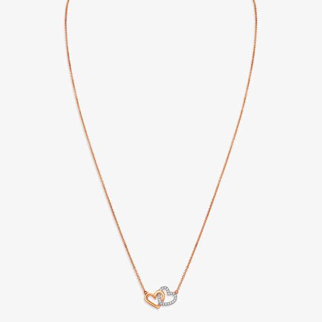 Intertwined Hearts Diamond Pendant with Chain 2