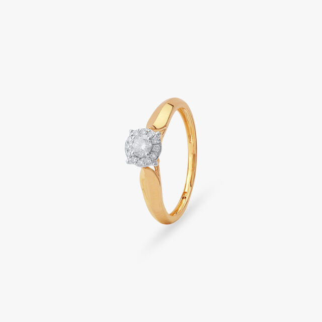Vintage Crown Diamond Ring