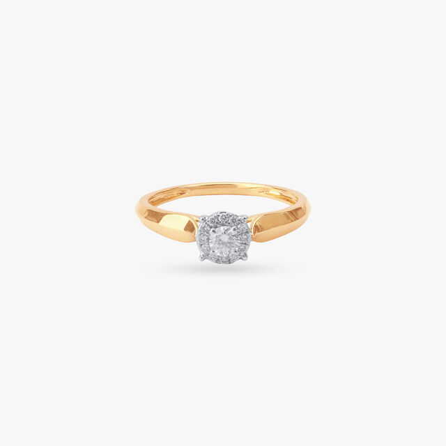 Vintage Crown Diamond Ring