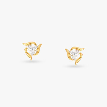 Dazzling Triangle Diamond Stud Earrings