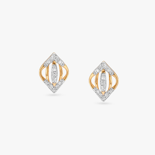 Gilded Prism Diamond Pendant and Earrings Set 3