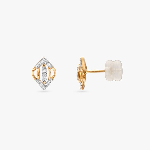 Gilded Prism Diamond Pendant and Earrings Set 4