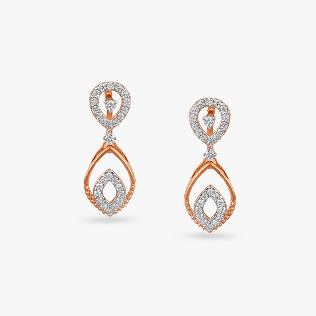 Divine Droplets Diamond Drop Earrings 