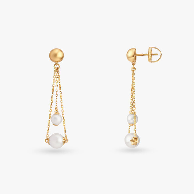 Graceful Chandelier Pearl Drop Earrings 2