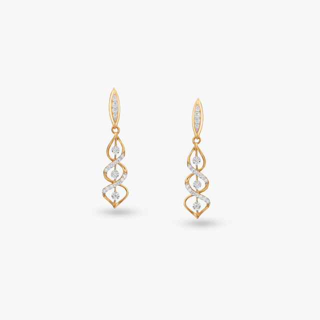 Dazzling Helix Diamond Drop Earrings 