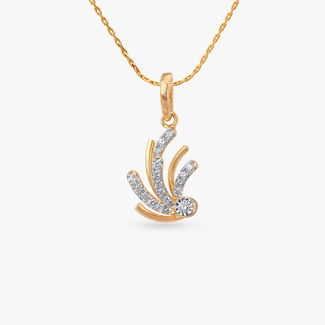 Elegant Swirl Diamond Pendant 