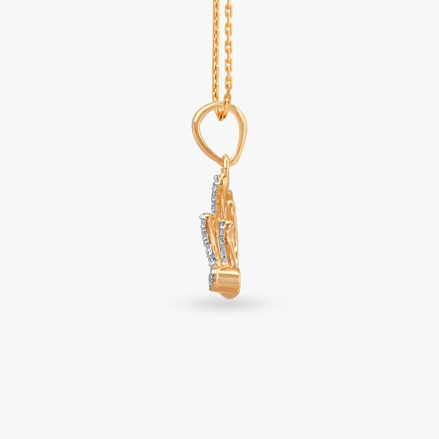 Elegant Swirl Diamond Pendant 2