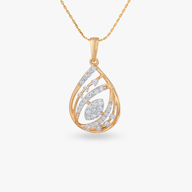 Sparkle Swirl Diamond Pendant and Earrings Set 2