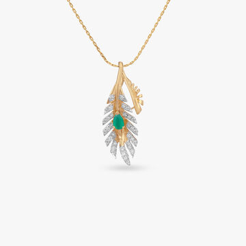 Enchanted Leaf Diamond Pendant