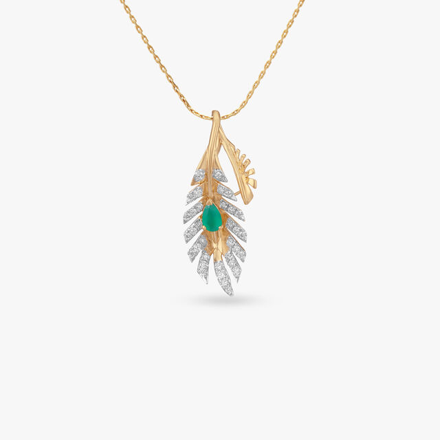 Enchanted Leaf Diamond Pendant 