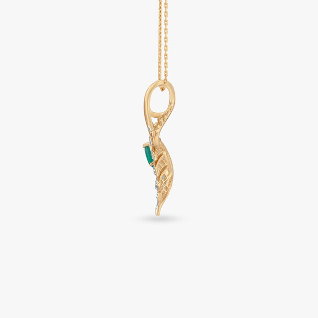 Enchanted Leaf Diamond Pendant 2