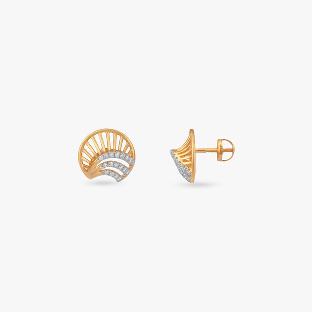 Radiant Horizon Diamond Stud Earrings 2