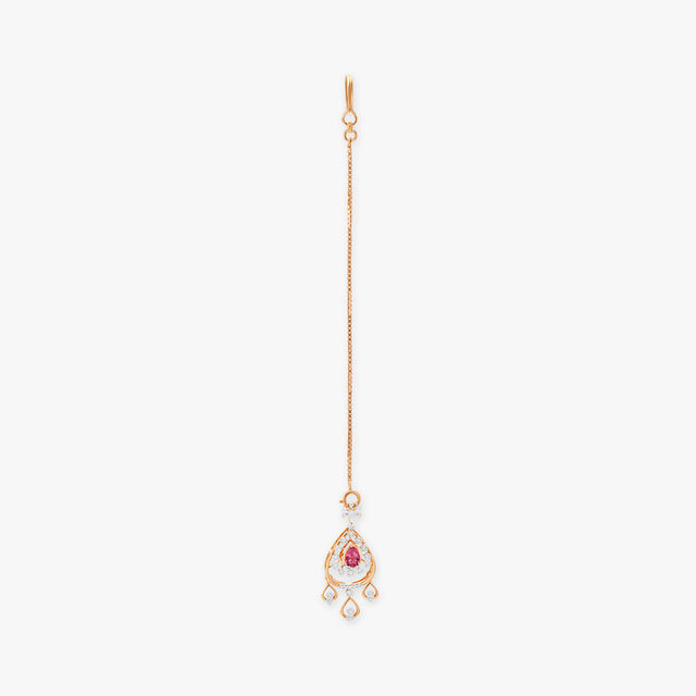 Teardrop Diamond Maang Tikka 2