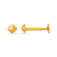 Pyramid Glam Gold Stud Earrings 2