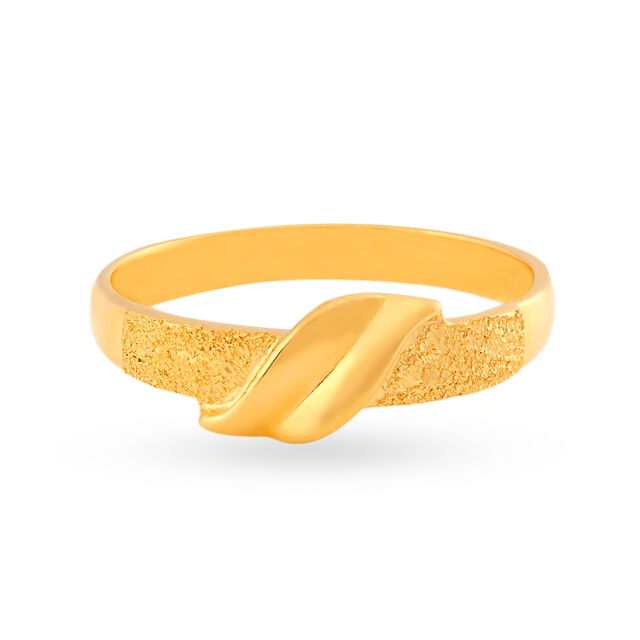 Shimmering Nature Inspired Gold Ring 2