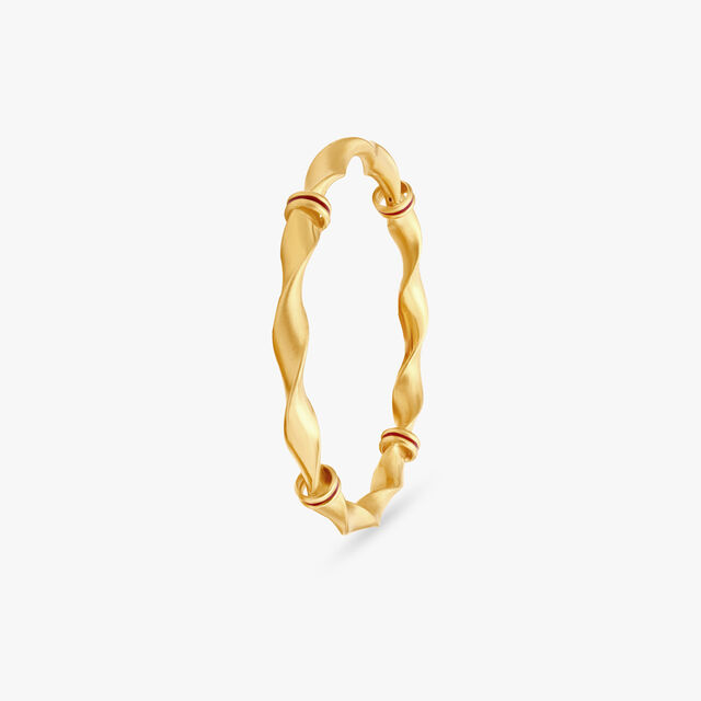 Whirlwind Charm Gold Bangle 2