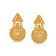 Upscale 22 Karat Yellow Gold Drop Earrings 
