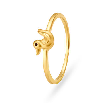 Cute Duck Gold Finger Ring for Kids