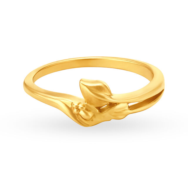 Leaf Gold Finger Ring